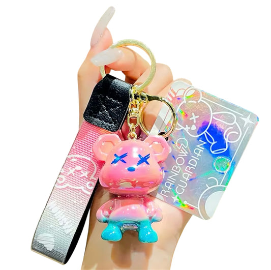 GRADIENT BEAR KEYCHAIN